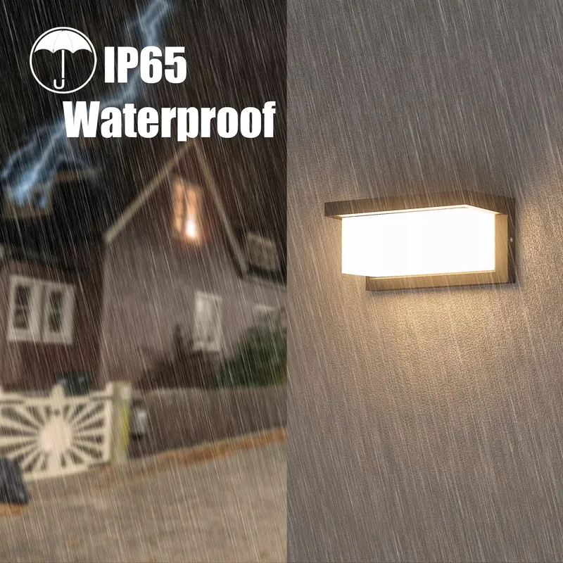KLIGHTEN LED Buitenwandlamp Aluminium Zwart Rechthoekig IP65 — foto 3