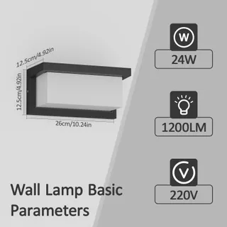KLIGHTEN LED Buitenwandlamp Aluminium Zwart Rechthoekig IP65 — miniatuur 4