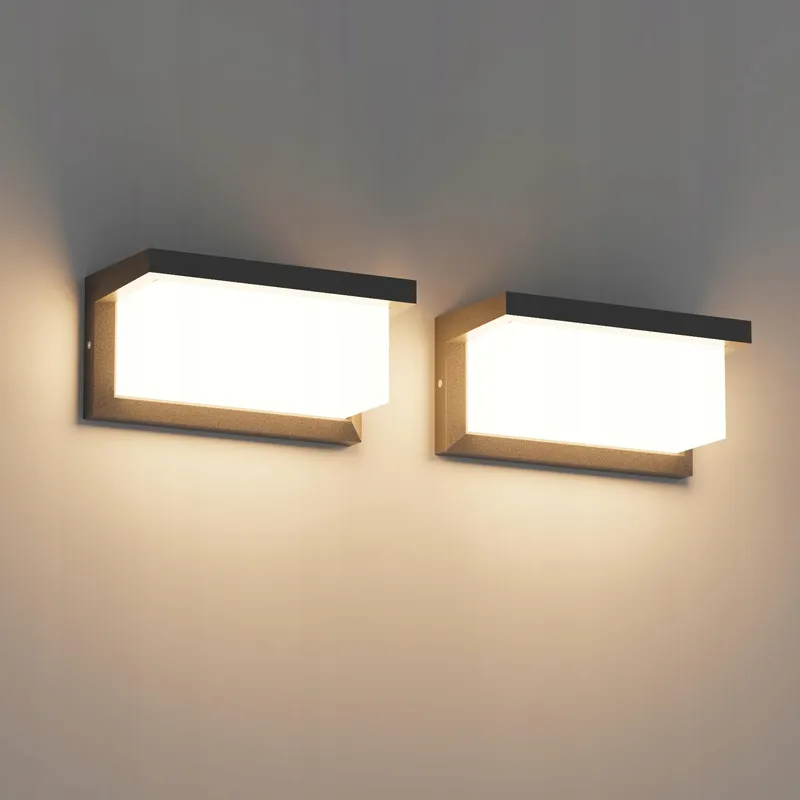 KLIGHTEN LED Buitenwandlamp Aluminium Zwart Rechthoekig IP65 — foto 1