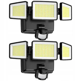 BENMA LED Buitenlamp met Bewegingssensor Batterij Helder 2 Stuks IP65 — miniatuur 1