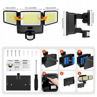 BENMA LED Buitenlamp met Bewegingssensor Batterij Helder 2 Stuks IP65 — miniatuur 5