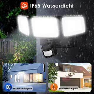 BENMA LED Buitenlamp met Bewegingssensor Batterij Helder 2 Stuks IP65 — miniatuur 4