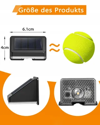 DELAIGLOW Solar Tuinlampen Balkon Terras Goud 8 Stuks IP67 — miniatuur 7