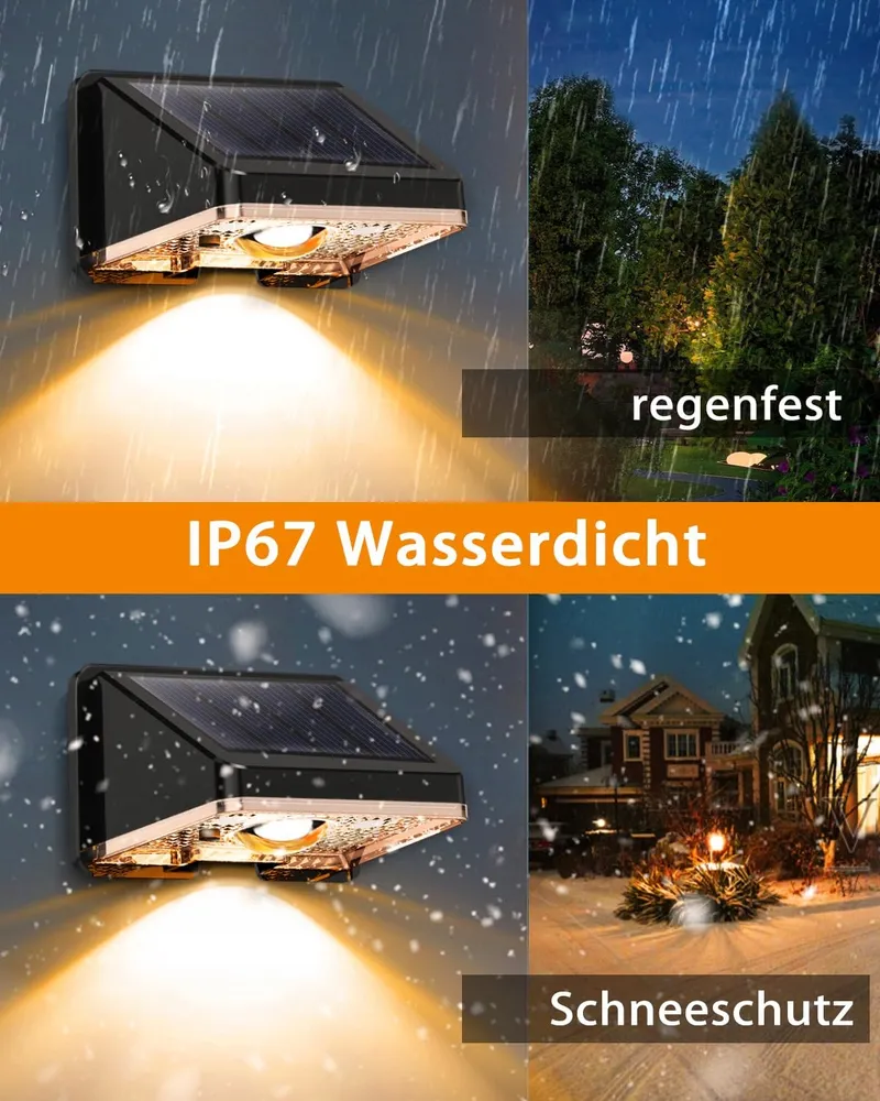 DELAIGLOW Solar Tuinlampen Balkon Terras Goud 8 Stuks IP67 — foto 4