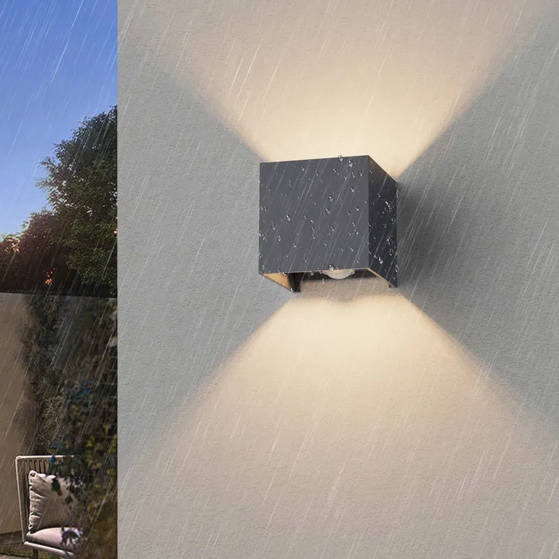 KLIGHTEN Buitenlampen Bewegingssensor Verstelbaar Antraciet 4 Stuks — foto 5