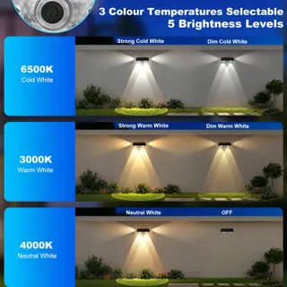 GILIWOSY Solar Wandlampen Tuin Balkon IP65 6 Stuks — miniatuur 3