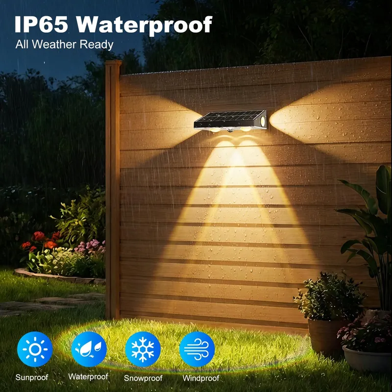 GILIWOSY Solar Wandlampen Tuin Balkon IP65 6 Stuks — foto 5