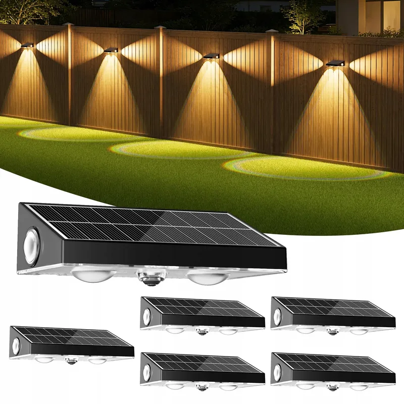 GILIWOSY Solar Wandlampen Tuin Balkon IP65 6 Stuks — foto 1
