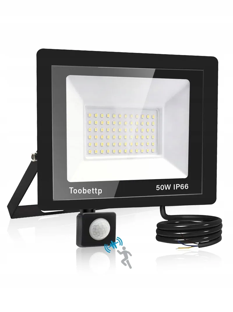 TOOBETTP LED Schijnwerper Bewegingsmelder Garage 50W IP66 — foto 1