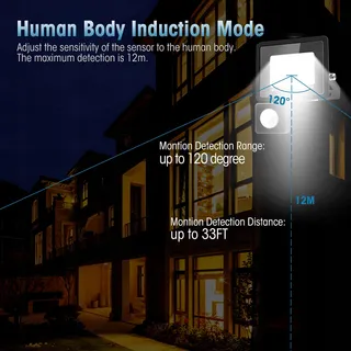 TOOBETTP LED Schijnwerper Bewegingsmelder Garage 50W IP66 — miniatuur 7