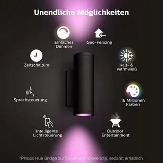 Philips Hue Appear Smart Buitenlamp LED RGBW Dimbaar 2 Stuks — miniatuur 7