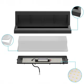 COINMIT LED Buitenwandlamp Aluminium Antraciet IP65 36W — miniatuur 4