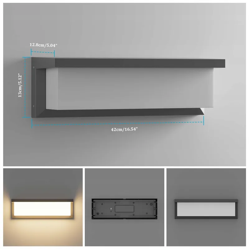 COINMIT LED Buitenwandlamp Aluminium Antraciet IP65 36W — foto 3