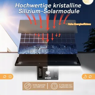 JESLED Solarlampen Buiten Met Bewegingsmelder Krachtig 104 LED IP65 — miniatuur 3