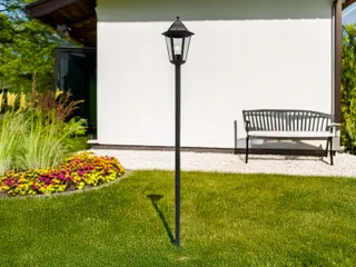 SMARTWARES Klassieke Vloerlamp Glas Metaal Woonkamer 170cm E27 — miniatuur 6