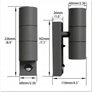 JNR LED Wandlampen Bewegings- en Schemersensor GU10 IP54 230V 2 Stuks — miniatuur 3