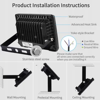 BIK LED Schijnwerper Waterdicht Tuin 10W 12V IP65 — miniatuur 3