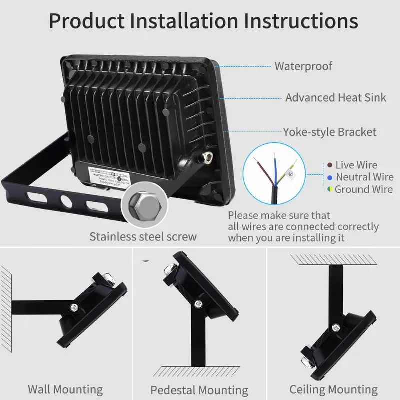 BIK LED Schijnwerper Waterdicht Tuin 10W 12V IP65 — foto 3