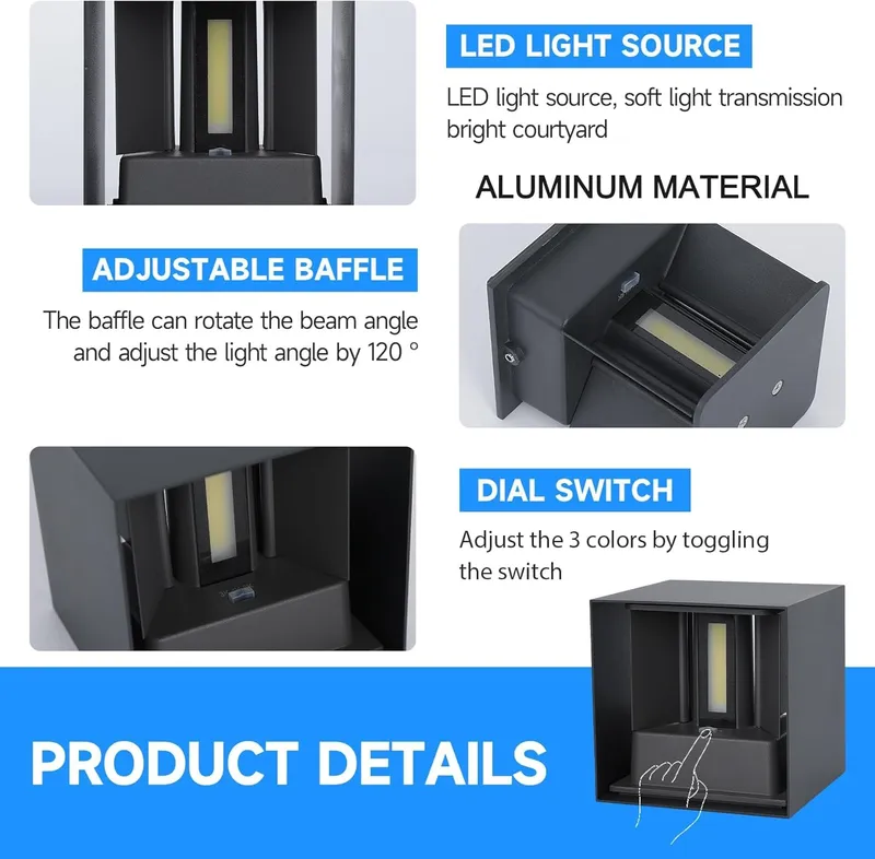 WISDOM LINE LED Lamp Verstelbaar Waterdicht Antraciet 15W IP65 — foto 6