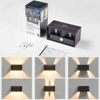 CELAVY Buitenlamp Bewegingssensor Up Down Antraciet 2 Stuks — miniatuur 3