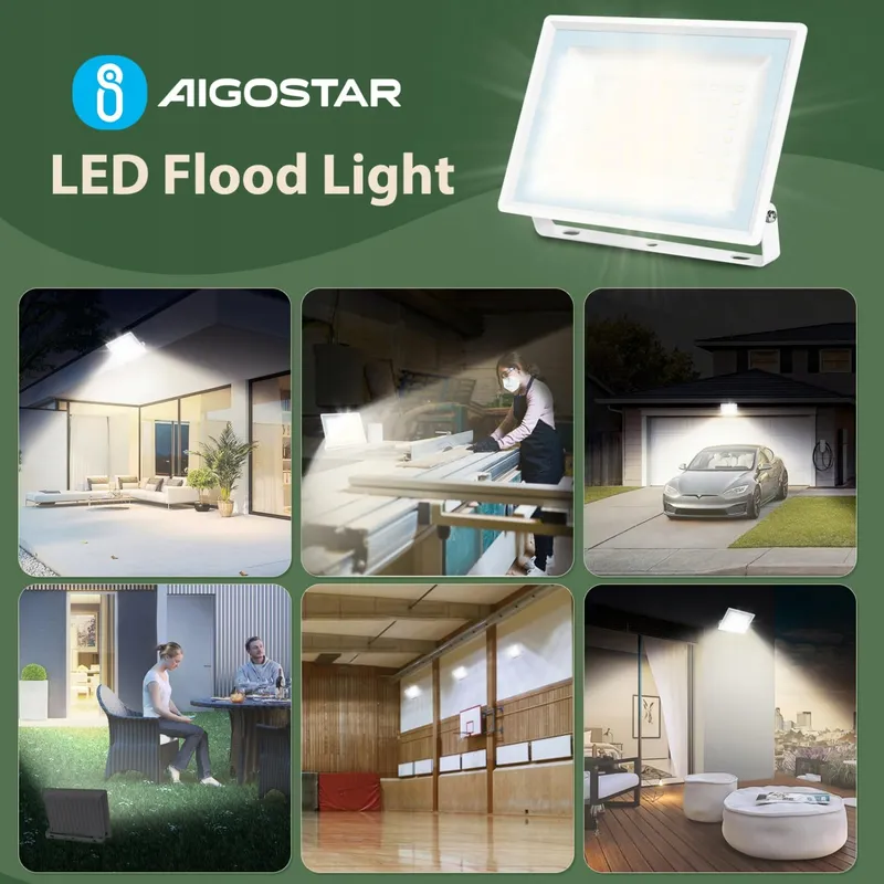 AIGOSTAR LED Schijnwerper Super Fel Sterk Waterdicht 50W IP65 — foto 5