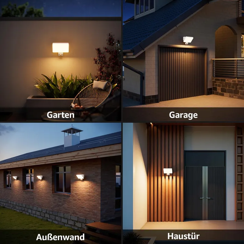 K-BRIGHT Buitenwandlamp Bewegingssensor Balkon Tuin Wit IP65 — foto 6