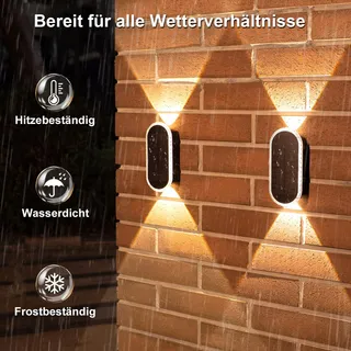 ELLASAY Solarlampen Tuin Waterdicht Terras IP65 6 Stuks — miniatuur 8
