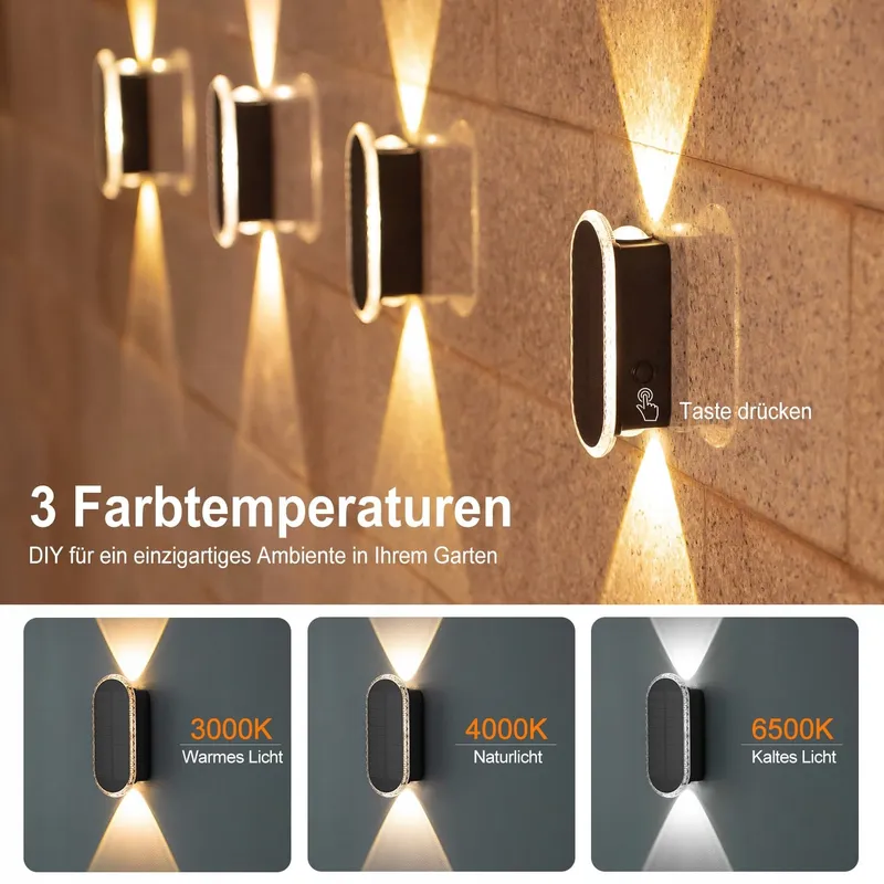 ELLASAY Solarlampen Tuin Waterdicht Terras IP65 6 Stuks — foto 6