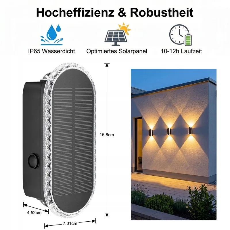 ELLASAY Solarlampen Tuin Waterdicht Terras IP65 6 Stuks — foto 2