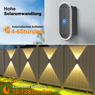 ELLASAY Solarlampen Tuin Waterdicht Terras IP65 6 Stuks — miniatuur 7