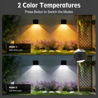 YUNYODA Solar Buitenlamp Waterdicht Tuin Trap 2 Stuks — miniatuur 2