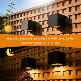 YUNYODA Solar Buitenlamp Waterdicht Tuin Trap 2 Stuks — miniatuur 3