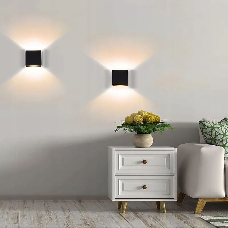 CHEVVY LED Wandlamp Modern Zwart Warmwit 2 St 7W 3000K — foto 6