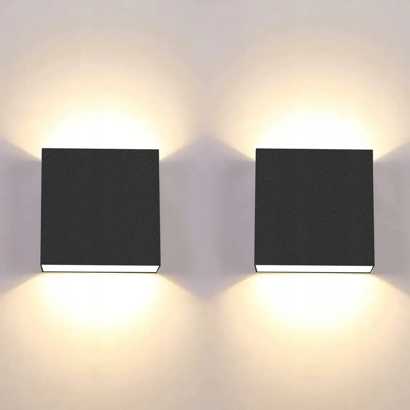 CHEVVY LED Wandlamp Modern Zwart Warmwit 2 St 7W 3000K — foto 1