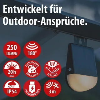BRENNENSTUHL KL 300 AS Solar LED Buitenlamp Met Bewegingsmelder IP54 — miniatuur 2