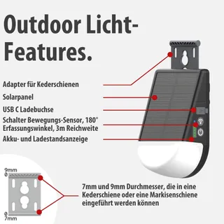 BRENNENSTUHL KL 300 AS Solar LED Buitenlamp Met Bewegingsmelder IP54 — miniatuur 4
