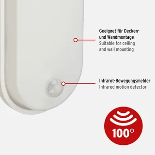 BRENNENSTUHL OL 1650 P Ovale LED Lamp Bewegingssensor 15W 4000K IP54 — miniatuur 3