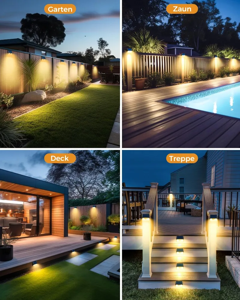 VIGHEP Solar LED Buitenlampen met Bewegingssensor Warm 12 Stuks IP65 — foto 2