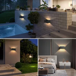 VATATO LED Lamp Binnen Buiten Verstelbaar Warmwit Zwart 24W IP65 — miniatuur 5