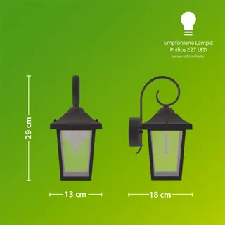 PHILIPS Buzzard Buitenwandlamp E27 Zwart Waterdicht IP44 — miniatuur 7