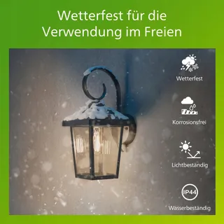 PHILIPS Buzzard Buitenwandlamp E27 Zwart Waterdicht IP44 — miniatuur 3