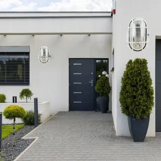 ZENITECH Ovale Buitenlamp Tuin Terras Wit E27 IP44 — miniatuur 7