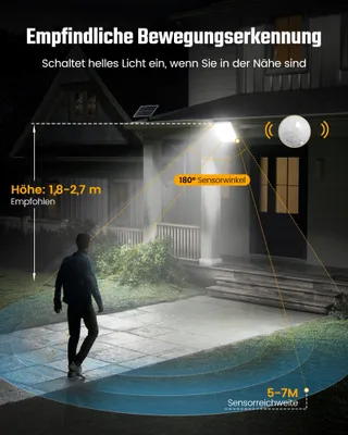 RIXGLEAM Solar Buitenlampen met Bewegingssensor Waterdicht 2 Stuks — miniatuur 4