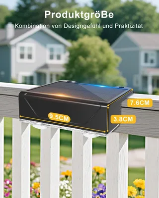 MUSUNIA Solar Wandlamp Waterdicht Buiten 3 Standen 4 Stuks — miniatuur 5