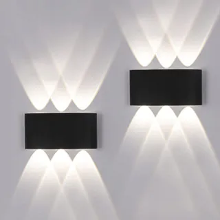 FUPE LED Wandlamp Binnen Buiten Up-Down Zwart Neutraalwit IP65 — miniatuur 1