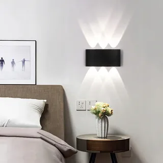 FUPE LED Wandlamp Binnen Buiten Up-Down Zwart Neutraalwit IP65 — miniatuur 2
