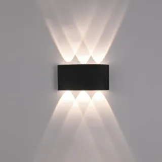 FUPE LED Wandlamp Binnen Buiten Up-Down Zwart Neutraalwit IP65 — miniatuur 7