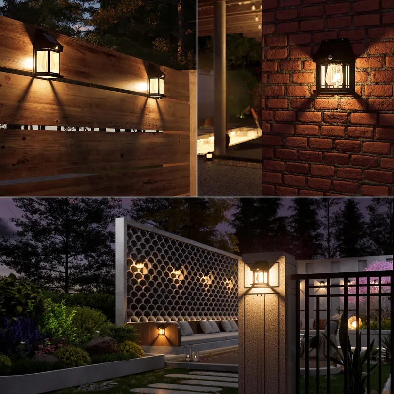 FLACCHI Solar LED Lampen Bewegingsmelder Warmwit Garage 4x IP65 — foto 7
