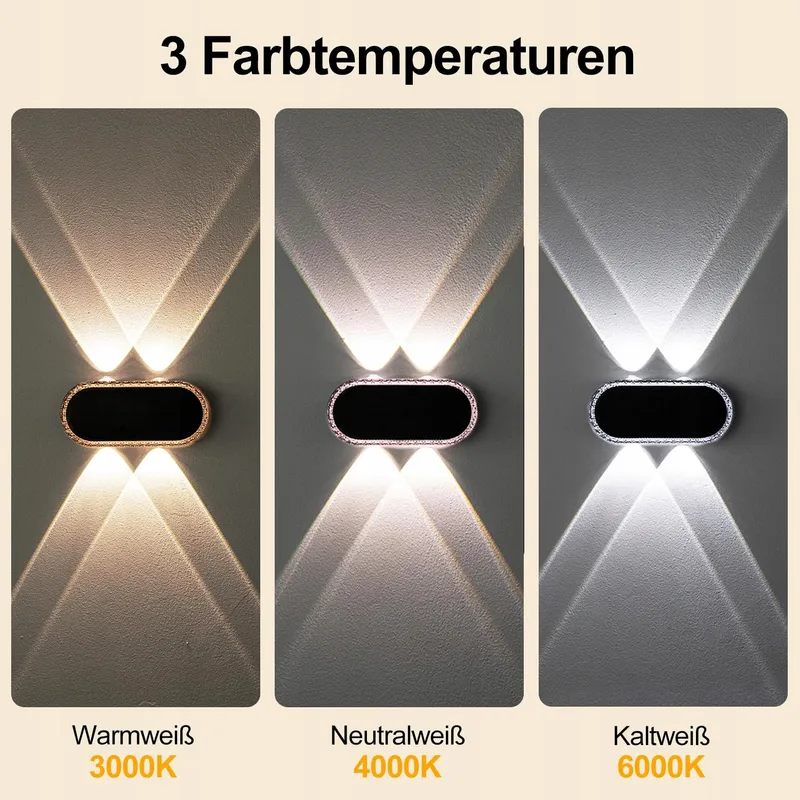 HIROMECO Solar Buitenlamp Up Down 3 Standen Tuin 4 St — foto 5