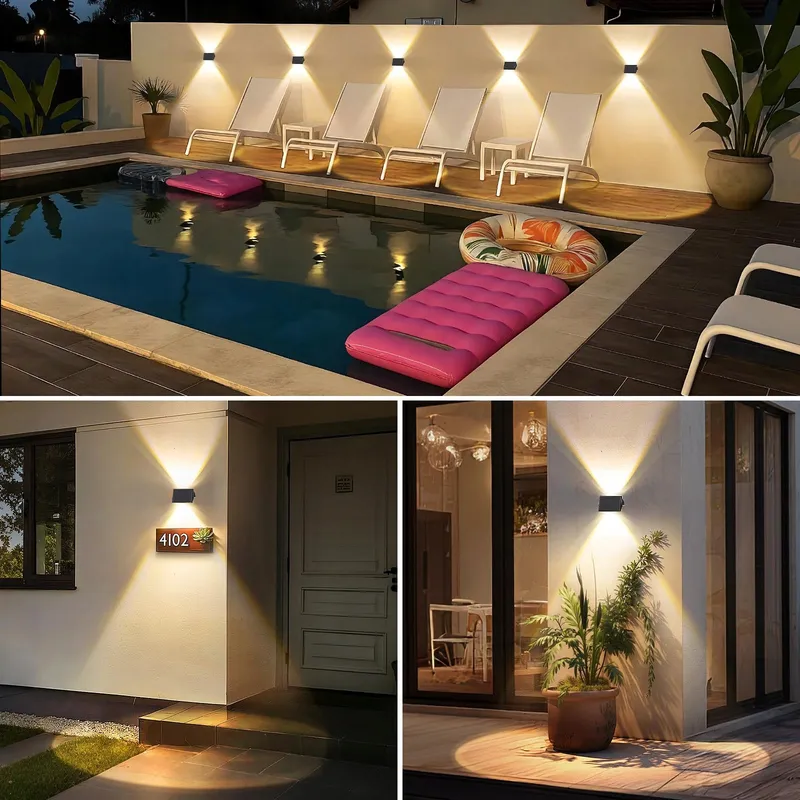 DELAIGLOW Solar Buitenlampen Up Down Warmwit Waterdicht 6x IP67 — foto 7